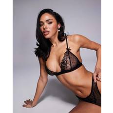 River Island Embroidered Lingerie Set - Black
