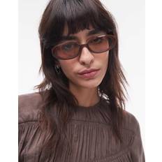 & Other Stories Slim Oval-Frame Sunglasses Brown