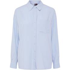 Pieces Skjorter Pieces Pcpia Skjorte LS Loose Shirt - Blå