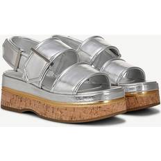Franco Sarto Slippers & Sandals Franco Sarto Women's Piper Platform Slingback Sandals - Silver Faux Leather