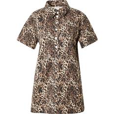 Leopard Klänningar Monki Leopardmönstrad Skjortklänning - Brun