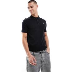 Fred Perry Knitted Polo Short Sleeve Shirt - Black