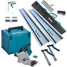 Power Saws Makita DSP601ZJU 36v/18v Brushless Plunge Saw 2x1.5m Rail Clamp Blade