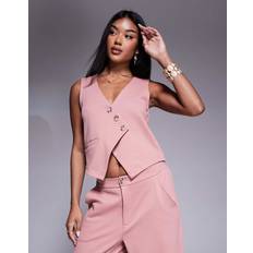 Rosa Kostymer ASOS DESIGN Asymmetrisk Kostymväst Del Av Set - Rosa