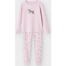 Rosa Pyjamasar Barnkläder Name It Pyjamas Noos Nkf Nightset - Corsage M. Tryck