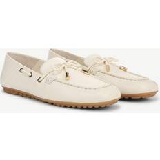 Heel Boat Shoes Franco Sarto Zepher Square Toe - Cream White Leather