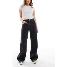 Pull&Bear High Rise Wide Leg Jean - Black