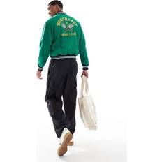 Polo Ralph Lauren Outerwear Polo Ralph Lauren Tennis Club Back Applique Cotton Poplin Varsity Jacket - Mid Green