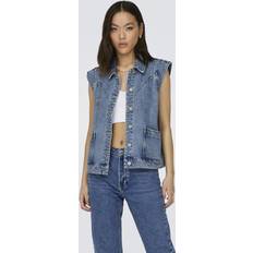 Denim - Women Vests Only Denim Waistcoat - Medium Blue
