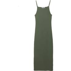 Pull&Bear Dame Kjoler Pull&Bear Kjole Med Tynde Stropper - Khaki