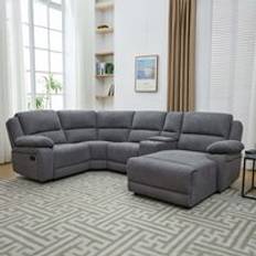 More4Homes Dublin 4 Seater Fabric Corner Recliner Sofa