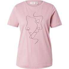 Fransa T-Shirt Savai - Altrosa/Schwarz