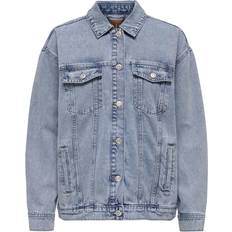 Only Cowboyjakke carOcean L/S Oversize - Blå