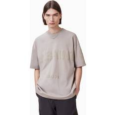 AllSaints Oversized T-shirt Med Tone-I-Tone Logo - Kastanjebrun