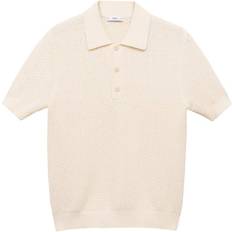 Mango Polotrøjer Mango Hæklet Poloskjorte Neutral - Beige