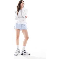 Chino Shorts - White Hollister Linen-Blend Side Bow Soft Shorts - Blue/White Stripe