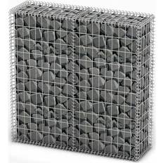 Grey Gabion Baskets Dakota Fields Gesele 2D Garden Gabion Basket 100cm H x 100cm W x 30cm D