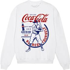 Coca-Cola Unisex Adult Baseball Sweatshirt - White