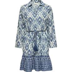 Only Vestito Midi Abito - Marino/Acqua/Bianco