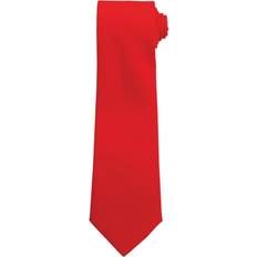 Red Ties Premier Plain Polyester Tie - Red