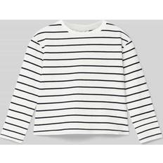 Mango Gestreiftes T-Shirt Baumwolle - Cremeweiß