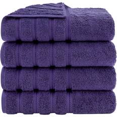 Latitude Run Edison Collection 100% Cotton Turkish Set 27.0 W in Purple Bath Towel Purple (137.2x68.6cm)
