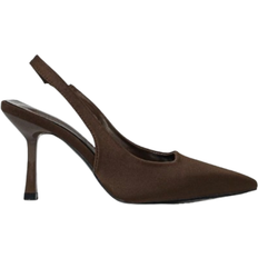 Shein Women's Casual High Heels With Pointed Toe, Heel, Shallow Mouth And Back Strap
