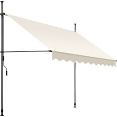 tectake Tenda A Morsetto Con Manovella - 250 x 180 cm, Beige 237x180cm