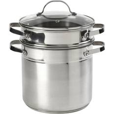 Stockpots Denmark Stainless Steel 3 Piece 6 Quart Multi-Cooker with lid 1.5 gal