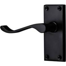 Wickes Victorian Matt Black Scroll Latch Door Handle