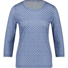 Gerry Weber Overdele Gerry Weber Tshirt 3/4 Sleeve - Royal Blue/Light Blue
