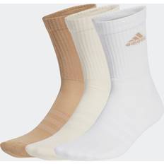adidas Cushioned Crew Socks 3 Pairs - White/Wonder White/Warm Sandstone