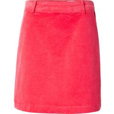 Corduroy Mini Skirt - Bright Red