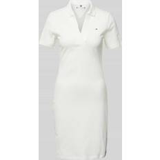Tommy Hilfiger Klänningar Tommy Hilfiger Dam Slim Open NK Polo Klänning - Vit