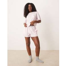 Polo Ralph Lauren Rosa Sovplagg Polo Ralph Lauren Pique Short Sleeve Top & Shorts Pyjama Set - Pink