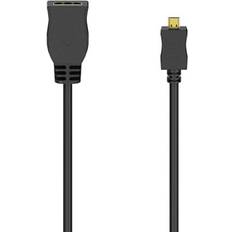 Micro hdmi til hdmi adapter Hama Essential Line HDMI-HDMI Micro M-F 0.1m