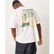 Florals T-shirts ASOS DESIGN Oversized T-Shirt With Floral Graphic - Cream