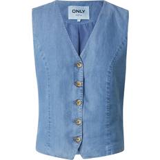 Only Onliris Charis Life Vest - Medium Blue Denim