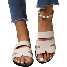 Shein New Summer Fashion Casual OneStrap SlipOn Slide Sandals For Women Comfortable Flat Heel Open Toe Beach Slippers