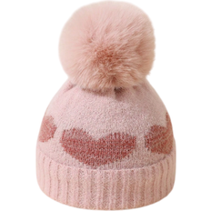 Girls Beanies Shein pc HeartShaped Knitted Hat AutumnWinter Unisex Baby Warm Cute Knitted Cap
