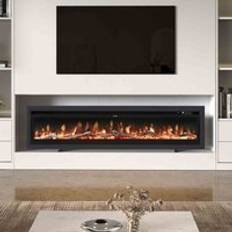 Garden Sanctuary 70 Inch 1800W Recesseed Wall Mounted Electric Fireplace