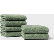 Room Essentials 6pk Washcloth Set Light Green Kitchen Towel Green (30.5x30.5cm)