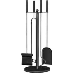 Brændeovne & Pejse OutSunny Kaminbesteck Set 5-teilig Schwarz Ø25 x 54H cm