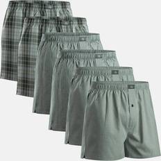 Kalsonger flerpack Danish Endurance DANISH ENDURANCE Vävda boxershorts för män, bomullsboxershorts, lös passform, ekologisk premiumbomull, flerpack, eller 6-pack Mix Grön/randig
