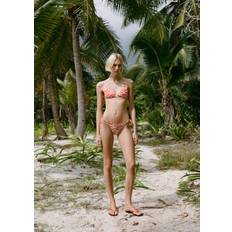 Red - Women Bikini Tops Mango Zebra Print Triangle Bikini Top - Red