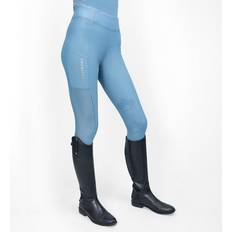 Coldstream Ednam Silicone Knee Patch Riding Tights - Slate Blue