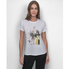 DKNY Women's Short-Sleeve Graphic T-Shirt - White