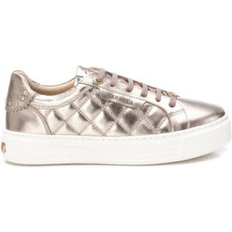 XTI Leather Trainers Flat Laces Casual - Gold