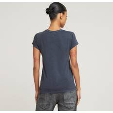 G-Star Dam T-shirts G-Star Overdyed Eyben Slim V-Neck Top 2.0 - Dark Blue