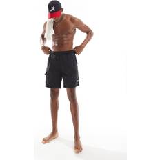 Swimming Trunks River Island Cargo Swim Shorts - Black